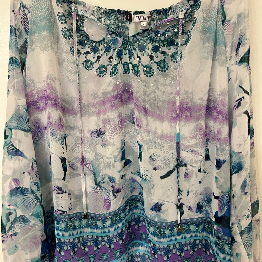 Jennifer Lopez Women's Bohemian Top